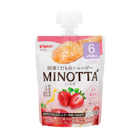 到期日: 2026.08.31🇯🇵Pigeon Minotta日本富士蘋果&草莓果蓉 70g (6個月+)