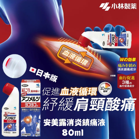 日本版🇯🇵小林製藥安美露鎮痛液80ml 到期日：2028.10.31