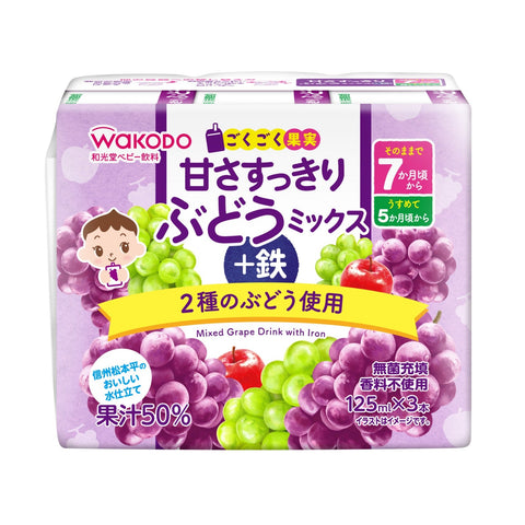 到期日: 2027.01.31 🇯🇵日本內銷版🧃Wakodo 含鐵 提子汁 7個月+