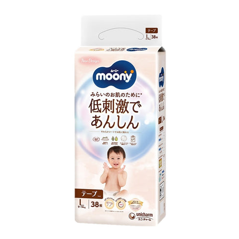 NATURAL MOONY - 有機棉紙尿片 大碼 L38片