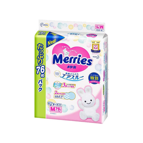 Merries - 紙尿片 中碼M76片 珍寶裝