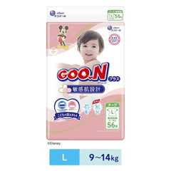 日版🇯🇵 GOON - 敏感肌設計 紙尿片 大碼L56片 增量裝