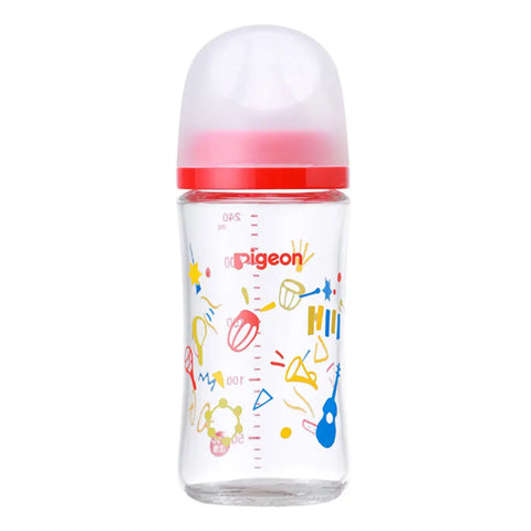 Pigeon“第三代”母乳實感寬口玻璃奶瓶(樂器) 240ml