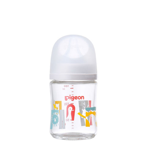 Pigeon“第三代”母乳實感寬口玻璃奶瓶(動物園) 160ml